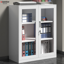 Glass to open the door filing cabinet tin Cabinet Office data Cabinet filing cabinet locker with lock storage cabinet short cabinet