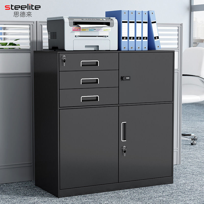 Partial Triple Bond Cabinet Tin Dwarf Cabinet Office Information Cabinet Balcony Drawer Locker tool with lock small cabinet-Taobao