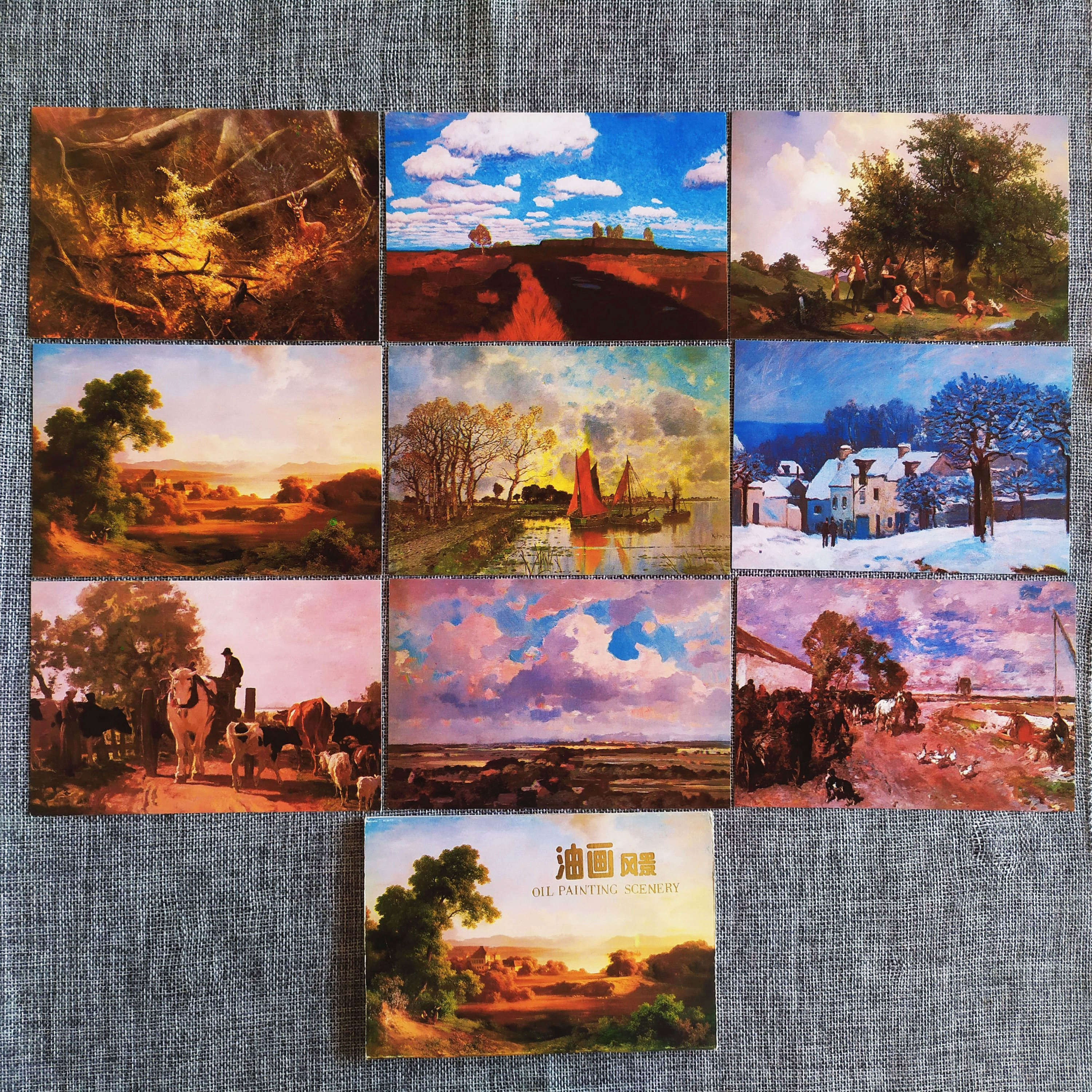 Foreign landscape postcards 10 pieces All foreign mail greeting cards Old postcard collection copy