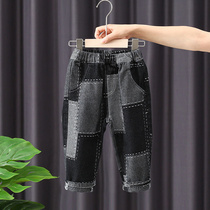 Boy pants spring autumn season new children dress pants 2022 baby jeans boy foreign air tide Han version handsome