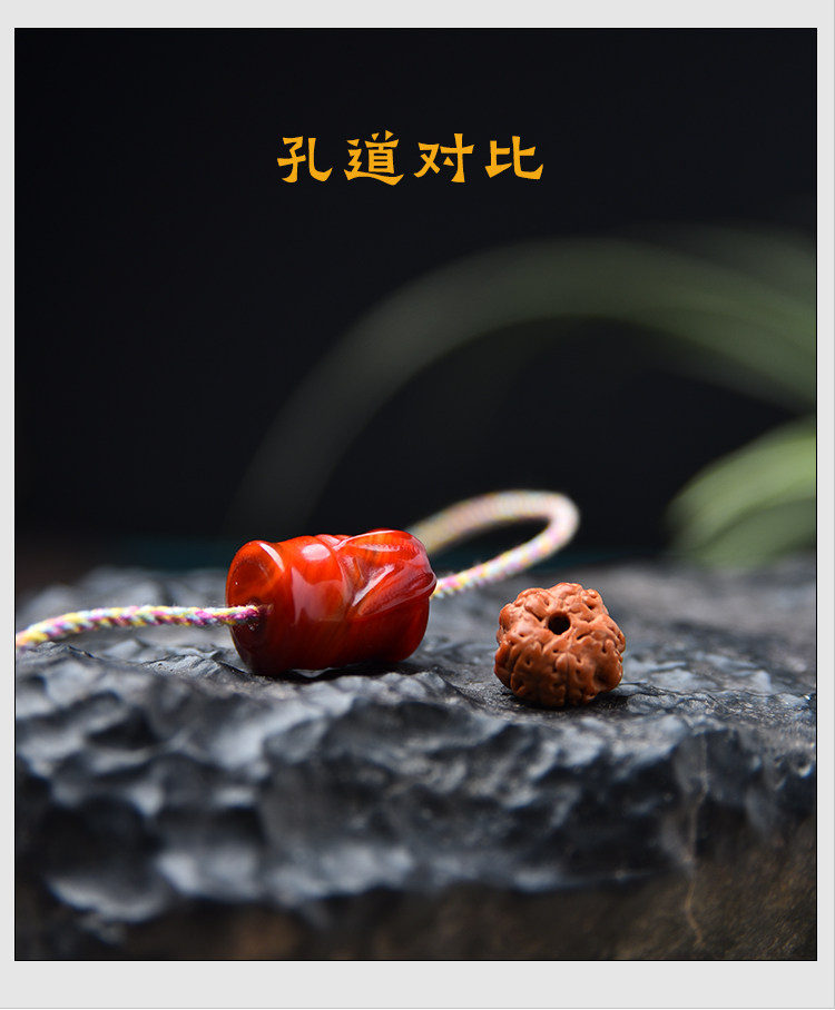 DIY аксессуары 川料南红玛瑙竹节桶珠散珠柿子红隔珠金刚星月菩提佛珠手串配饰