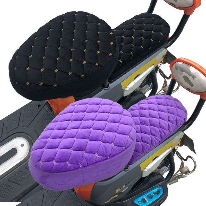Electric vehicle seat cushion cover winter warm electric vehicle electric bicycle seat cover cotton padded universal seat cover