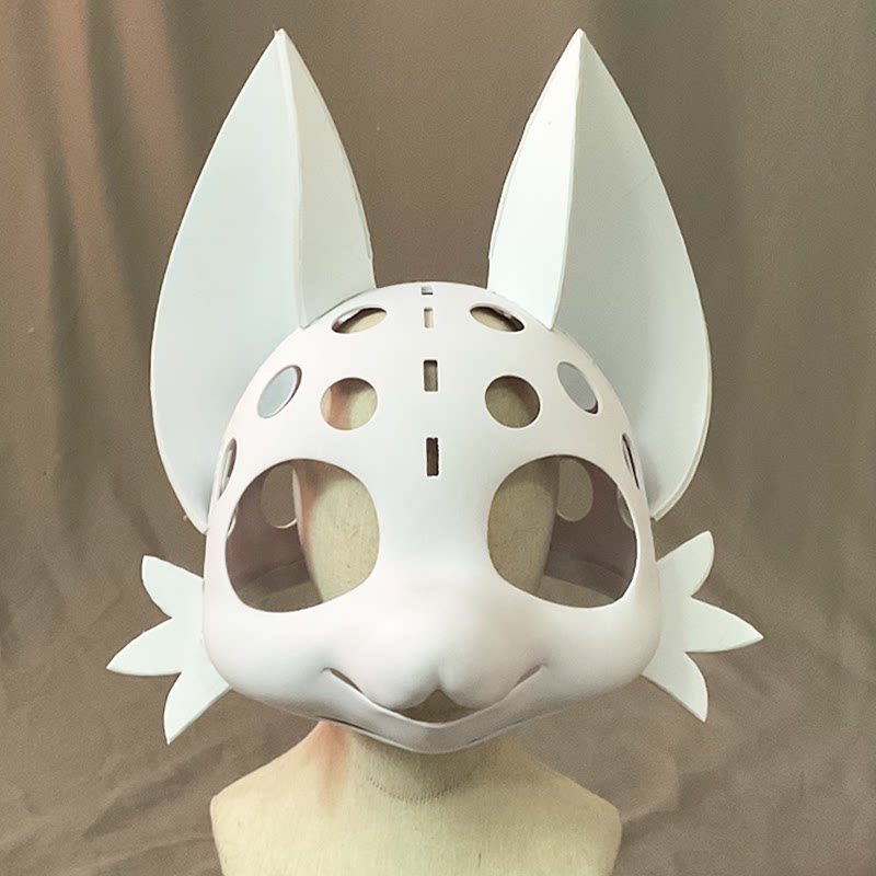 日系兽装头骨 3D打印furry头盔兽头材料包