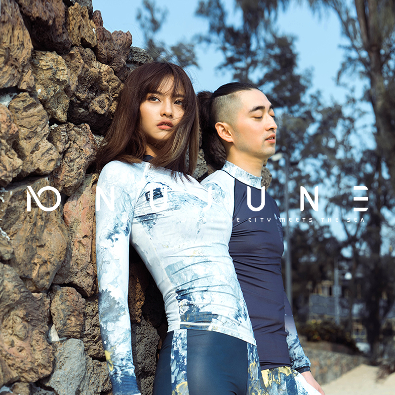 [Co-Branded Model] Nujune X Agnt Diving Suit for Women, Sun-Protective Long-Sleeved Swimsuit, Snorkeling Suit, Couple's Jellyfish Suit