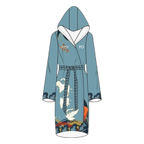 Nu-June quick-drying bathrobe unisex thermal pajamas beach swimming diving robe travel hooded poncho