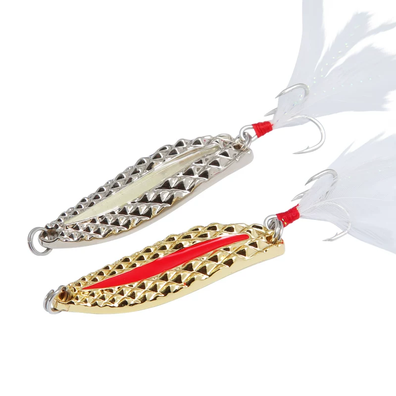 Yuaao Luya Sequins Blood Sky Eye Iron Plate Long-range Submersible Fishing Bass Fishing Blackfish White Strips Specially Kill False Bait