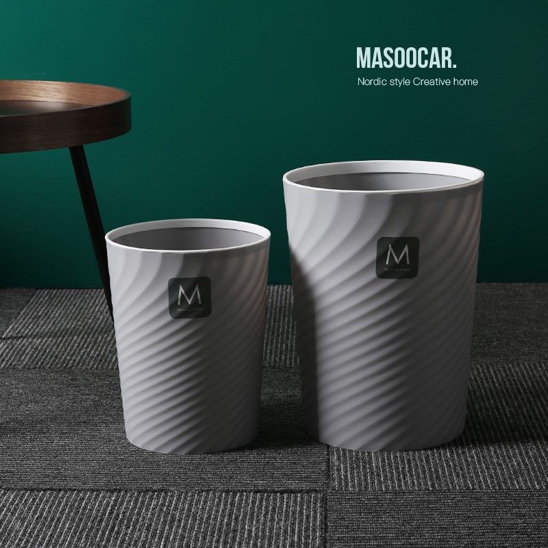 Trash can home Kitchen Living Room Living Room Makeup Room bedroom Living room Nordic Creative toilet No cover Basket Classification Press Circle