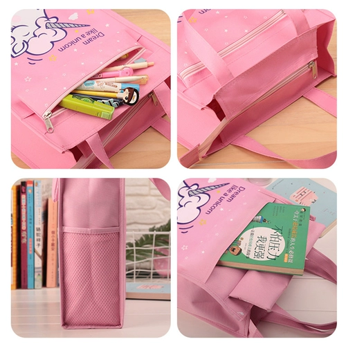 Сумка-органайзер для папок, сумка на одно плечо, детский школьный рюкзак, портфель, льняная сумка, надевается на плечо