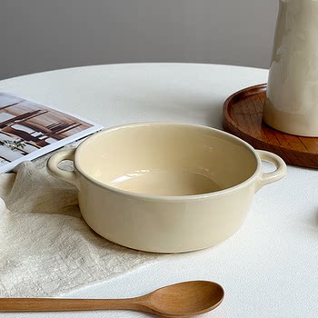 Half orange ho beige rectangular double-eared baking tray