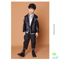 Our small main childrens clothes boy jacket 2020 Spring and autumn new long sleeve leather blouses big boy ocean wave