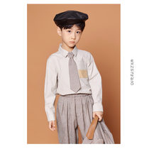 Our small main childrens clothing boy lined with long sleeves 2020 Fashion new spring and autumn Chinese CUHK Tong-tie Childrens air tide