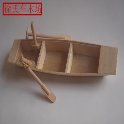 (Xus car Wood Square) home decoration ornaments crafts wooden boat solid wood handmade boat model small fishing boat