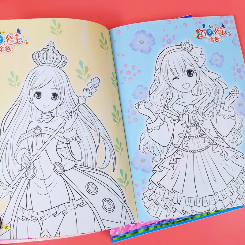 Princess Coloring Dress Up Show Children's Painting Book Kindergarten Coloring Book Baby Coloring Graffiti Painting Book Picture Album