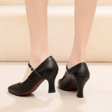 Танцующие туфли, высокая обувь для тренировок, из натуральной кожи, мягкая подошва