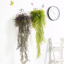 Hanging basket fake flower green plant flower vine hanging vine plastic flower imitation simulation porch flower basket Chinese decoration hanging flower