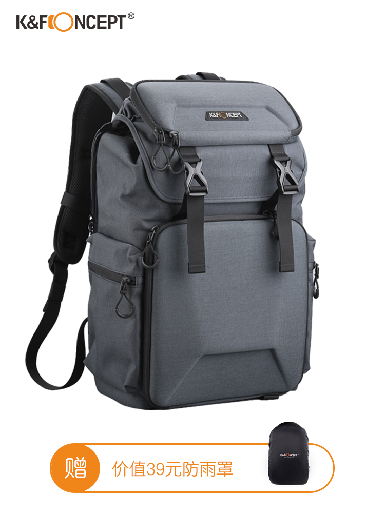 KF Concept Zuo Er photography bag Shoulder digital backpack Multi-functional professional large-capacity micro SLR camera anti-camera bag Canon Sony camera Portable outdoor hard shell Waterproof shockproof anti-collision