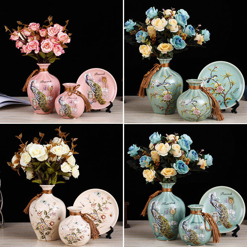 Creative Home Ornament Ceramic Vase Hem Decorative room Trinket Wine Cabinet TV Cabinet Furnishing Crafts Gift Hem