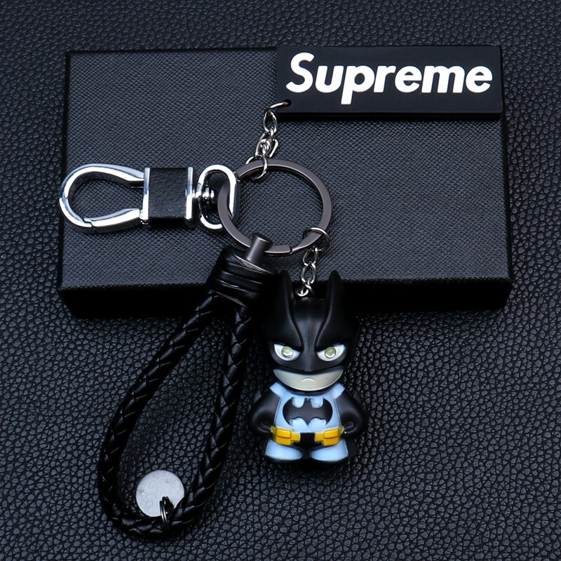 Cool Batman Car Keychain Pendant Keyring Creative Handmade Woven Rope Light-Up Doll for Men and Women Cool Batman Car Keychain Pendant Keyring Creative Handmade Woven Rope Light-Up Doll for Men and Women