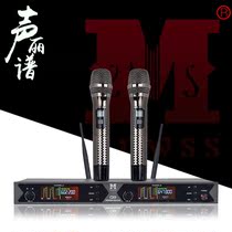 Wireless microphone one-to-two U-segment outdoor true diversity professional stage performance long-distance collar clip head-mounted microphone