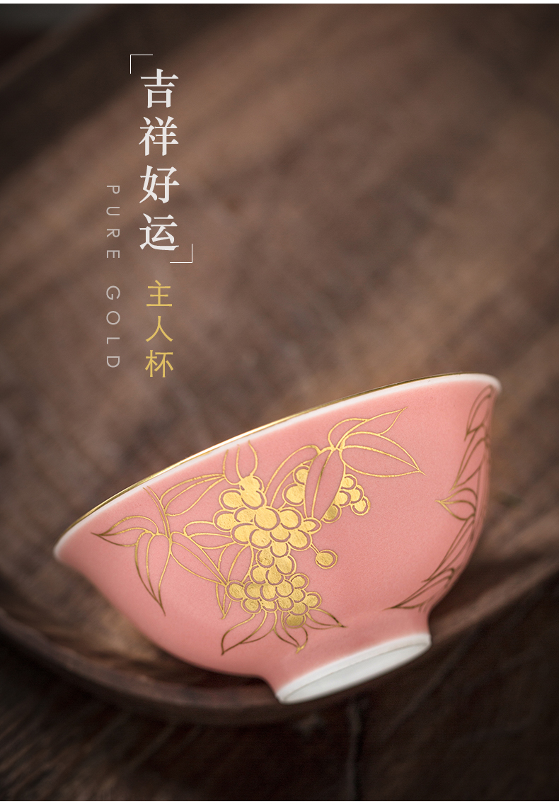 Single master cup sample tea cup jingdezhen ceramic cups kung fu tea set checking pure hand draw large Single CPU