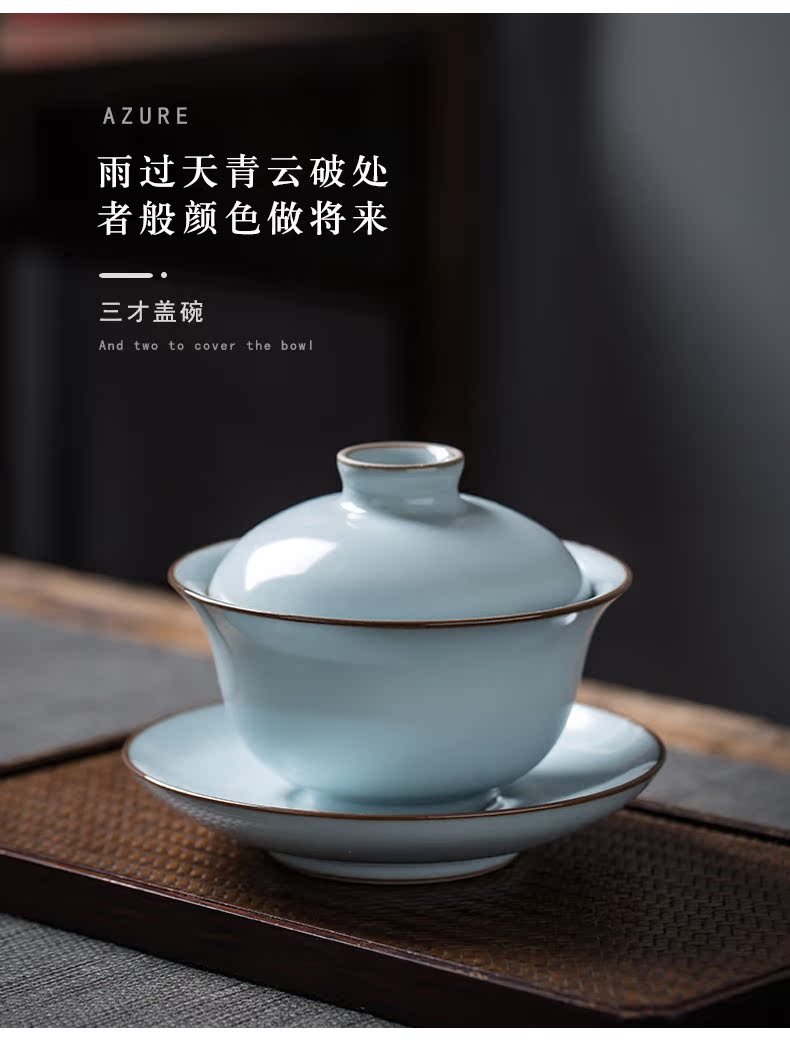 Your up three tureen teacup only a single large pure manual thick tire of jingdezhen tea service open tea bowl for