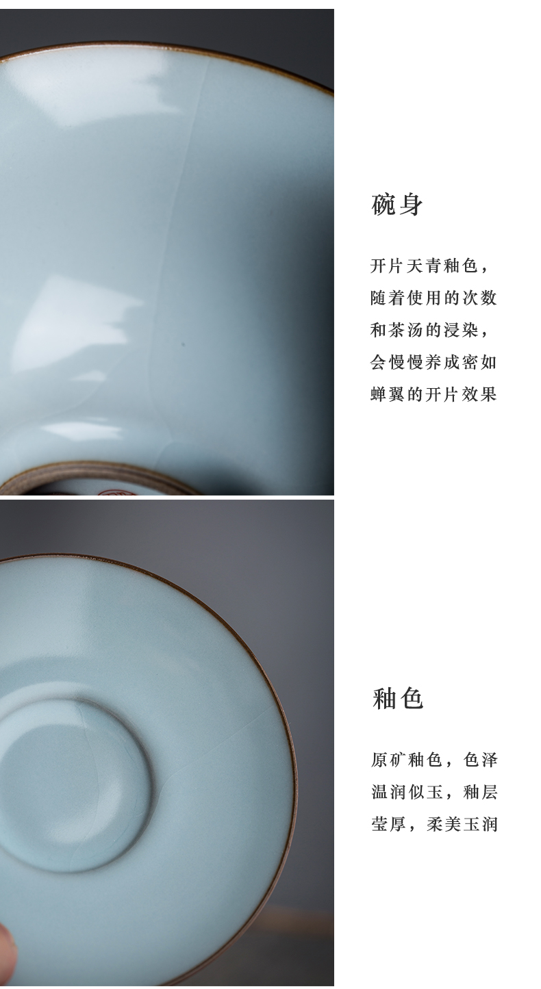 Your up three tureen teacup only a single large pure manual thick tire of jingdezhen tea service open tea bowl for