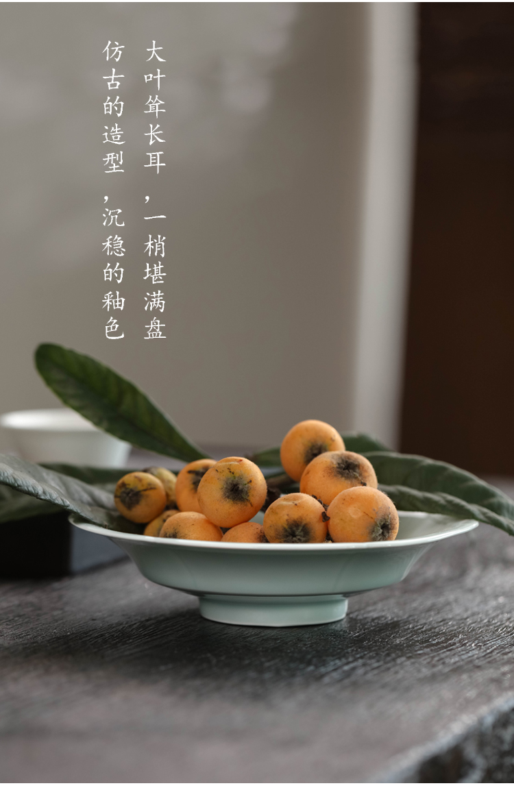 Bright product green CiHu bearing pad pot holder, jingdezhen ceramic dry mercifully machine water kung fu tea saucer compote dessert plate