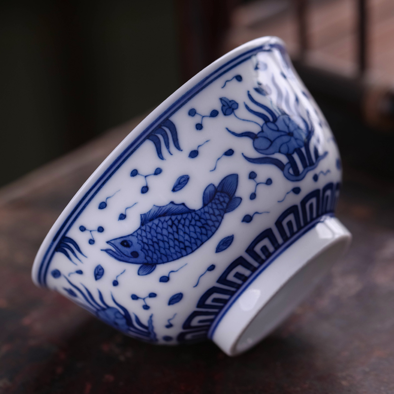 Antique porcelain cups a single large thin foetus ceramic masters cup jingdezhen kung fu tea set of pure manual sample tea cup