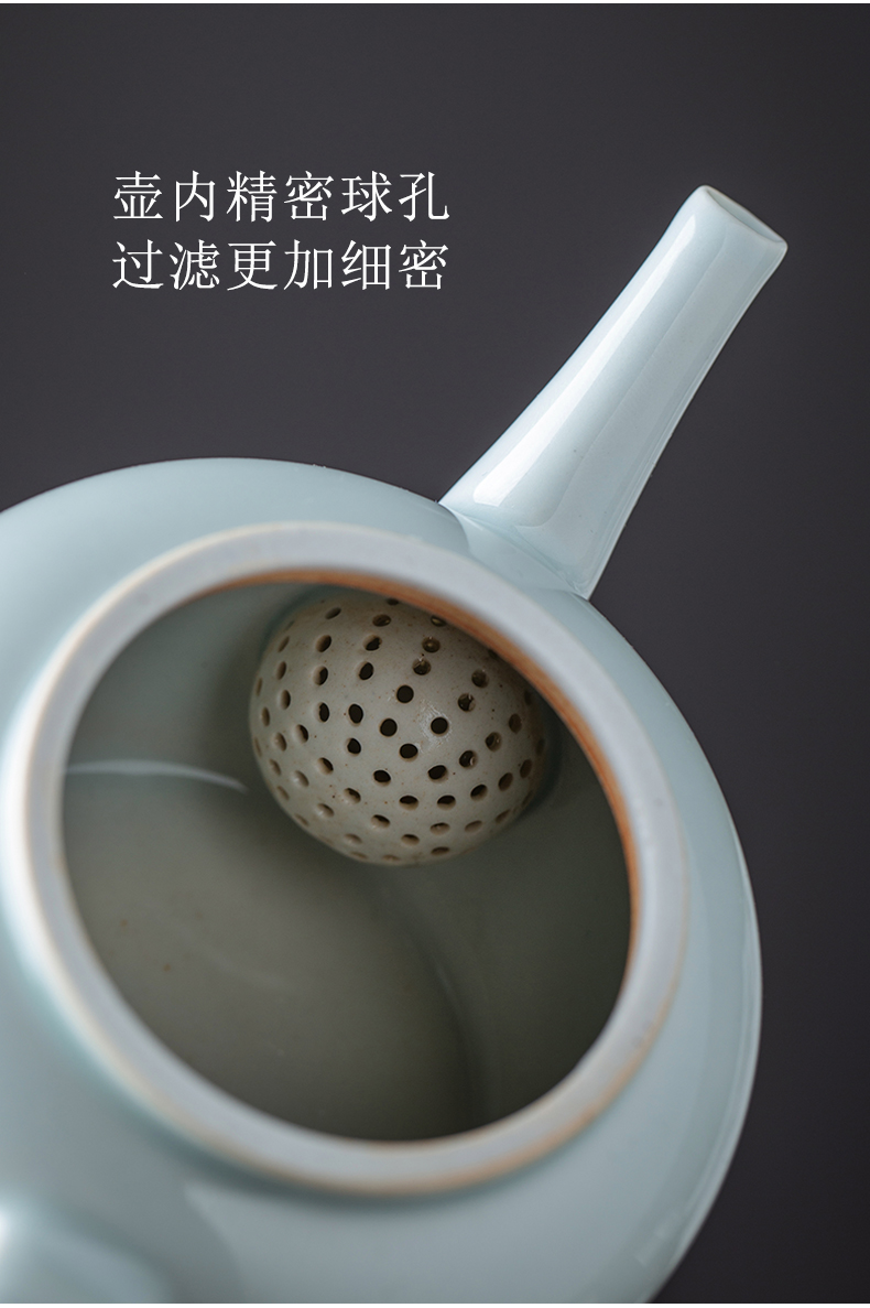 Checking out ceramic teapot single pot of single jingdezhen kung fu tea set heat large capacity ball hole single teapot