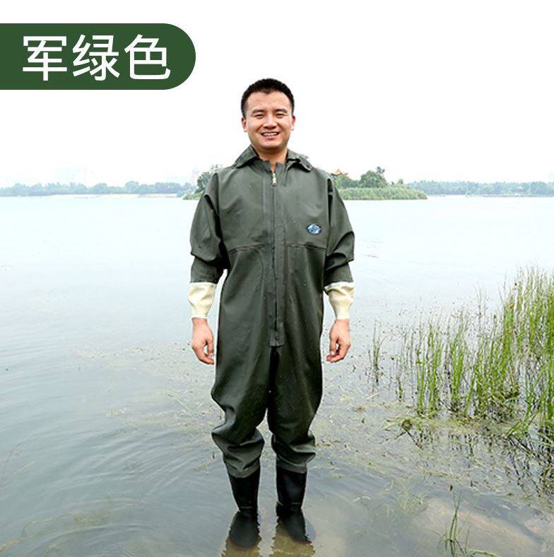 Transplanting Shoes Dig Lotus Root Suit New Aquatic Breeding Thickened Sewer Pants Fishing Suit Waterproof Clothing with waistline Pants Touch fish