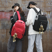 Schoolbag female Korean version of high school backpack men fashion trend junior high school Harajuku college students large capacity backpack 2020