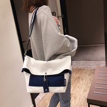 Bag Womens Bag New 2021 Large Capacity Shoulder Bag Mens Joker Canvas Bag Female College Students Class shoulder bag