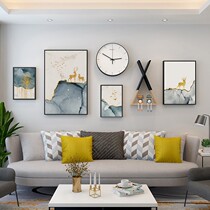 Creative Clock Composition Mural Modern Minima Living Room Wall Decoration Painting Sofa Background Wall Painting Wall Hanging Painting