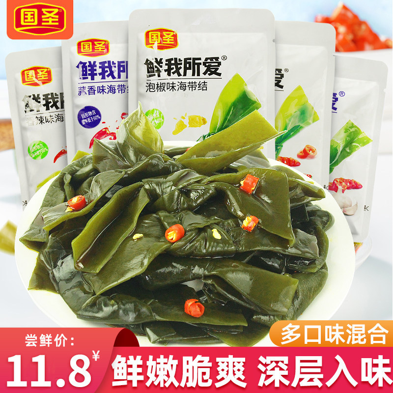 National holy kelp knot ready-to-eat spicy kelp silk sour and spicy seaweed vegetables small bag of spicy pickled kelp slices snacks
