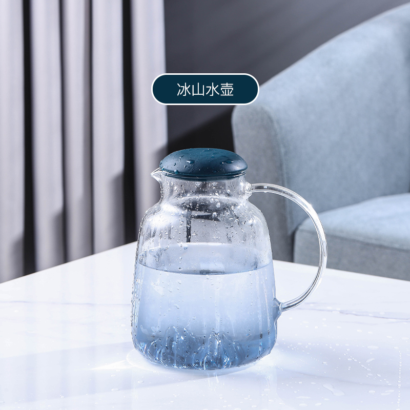 Iceberg Water Cooler - Single PotJapanese  Glass pot  suit heat-resisting Teapot cool Boiling water cup pot household Water cooler Large capacity pot glass