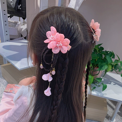 Детские новогодние ювелирные украшения для детей цветочниц цветочница девочка девочка маленькая девочка аксессуары для волос 2024 Новый древний стиль новогодний новый год папка