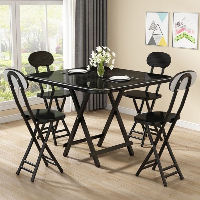 Minima 2 people Easy outdoor table portable pendulum stall table folding portable square table rental room black ground stall