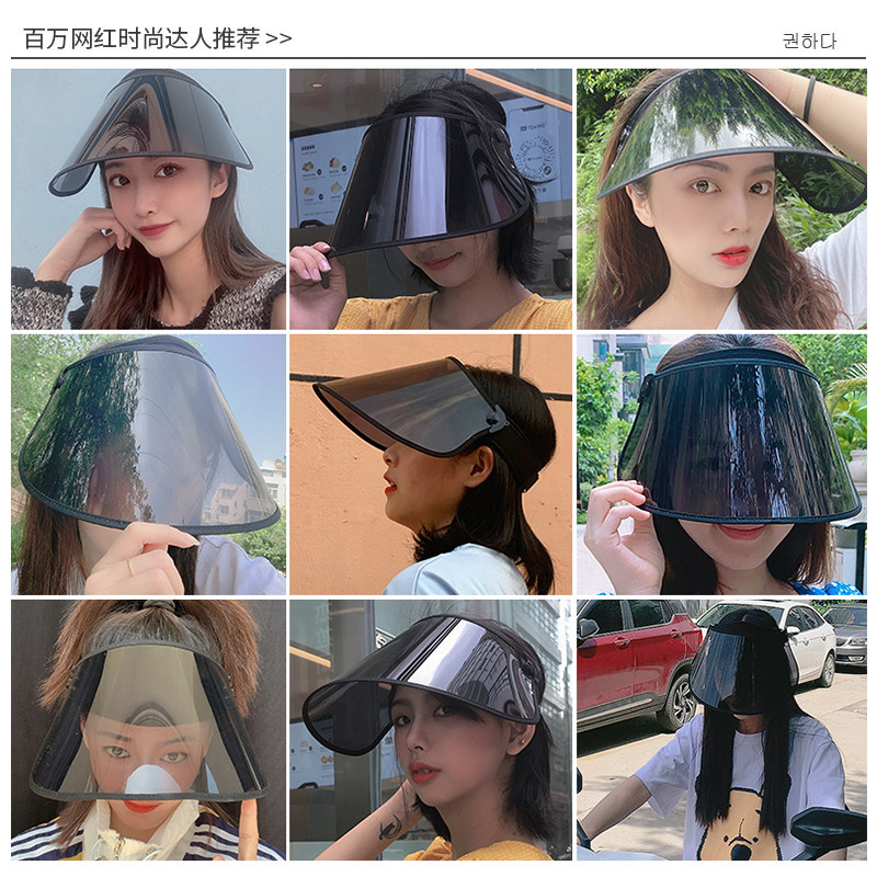 Korean Zauo Summer Full Protection Sun Hat with Face Cover, Large