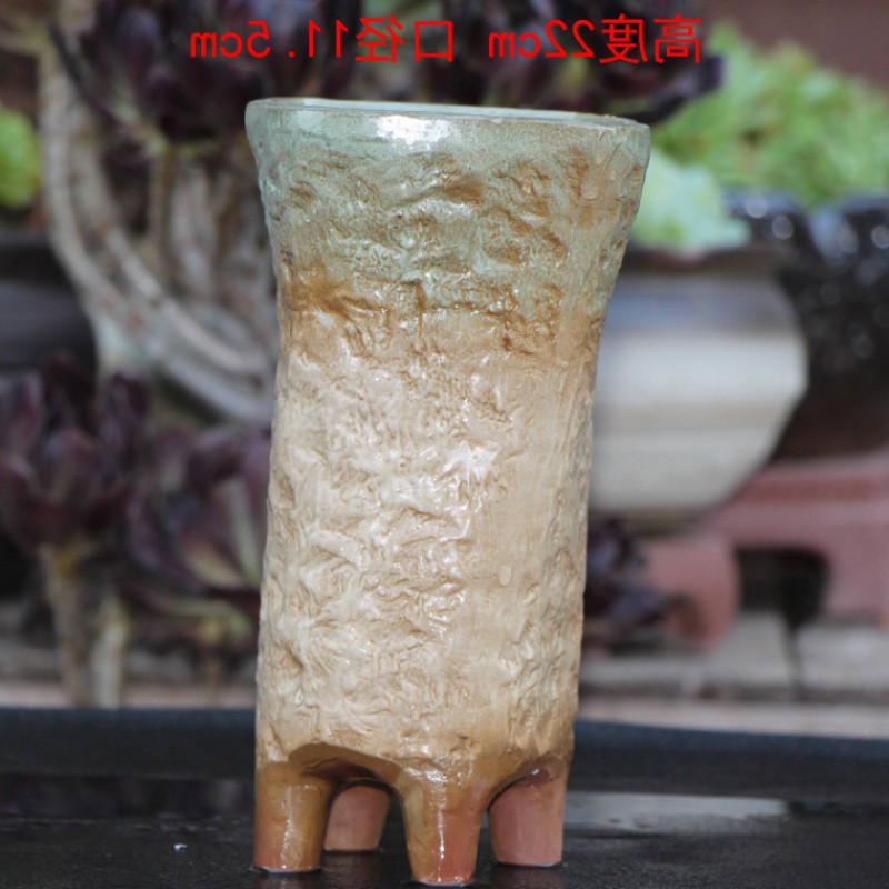 Meaty plant POTS much meat rose in coarse pottery flowerpot contracted violet arenaceous mage gop ceramic sale