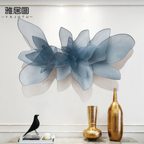 Simple modern indoor living room sofa background wall Wall decoration flower Wrought iron wall decoration Wall decoration Wall hanging flower