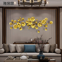 Light luxury new Chinese iron art decoration Wall wall decoration Metal creative sofa background wall Wall decoration Pendant wall decoration