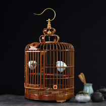 Bird cage bamboo Eyebrow Bird Cage Guizhou Carey Painted Brood Cage Parrot Bird Cage Raw head Handmade Big Eight Gothic bird cage