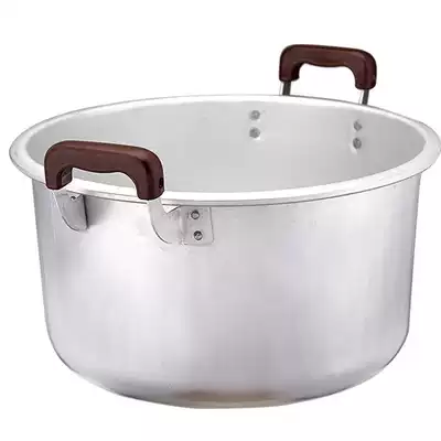 Yellow aluminum pot thickened soup pot old home canteen cafeteria big pot boiling water pot boiling water non-coated covered extra large size