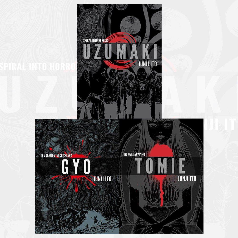 英文原版伊藤潤二漫畫集全3冊UZUMAKI /GYO /Tomie Junji Ito