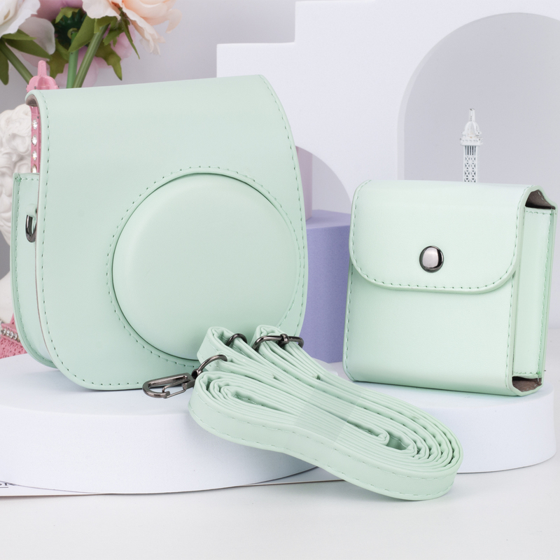 Polaroid Camera Bag Mini12/11/9/8 Camera Bag Protective Case Camera Solid Color Set with Card Holder ins Style Polaroid Camera Bag Mini12/11/9/8 Camera Bag Protective Case Camera Solid Color Set with Card Holder ins Style