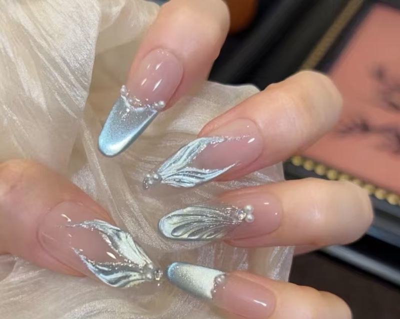 Large Shell Yoyo Nail Tips, Pure Handmade Wearable Nail Tips, Dazzling Removable Nail Art Blind Box Style Large Shell Yoyo Nail Tips, Pure Handmade Wearable Nail Tips, Dazzling Removable Nail Art Blind Box Style