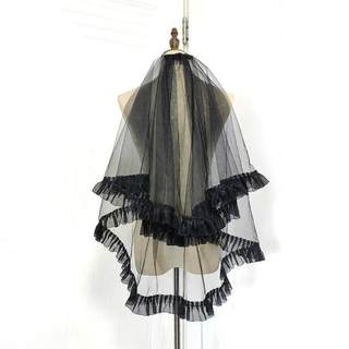 Halloween Headpiece Ghost Bride Black Short Retro Photo