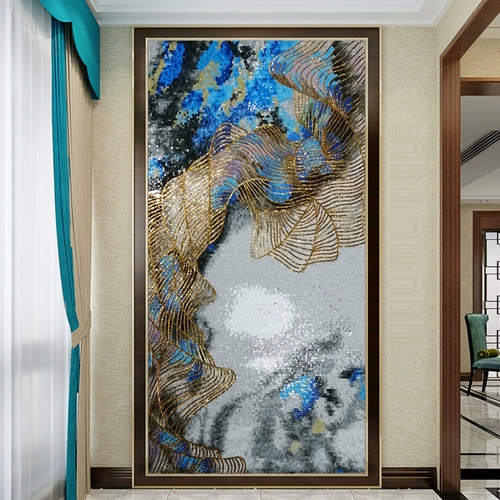 Легкая роскошная простая линия ледяная фарфоровая мозаика резка рисовать головоломка орфография декоративная живопись крыльца висящая фоновая стена