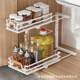 厨房下水槽置物架浴室分层架多功能抽拉多层收纳架可调节橱柜拉篮