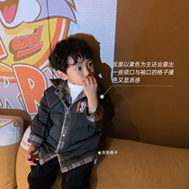 Dou Jia Ma wears down jacket on both sides boys and girls